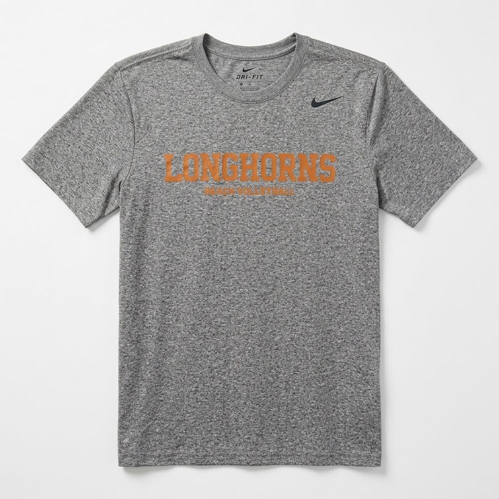 Nike Dri-FIT Texas Longhorns Beach Volleyball Graphic Tee Gray Mens Medium